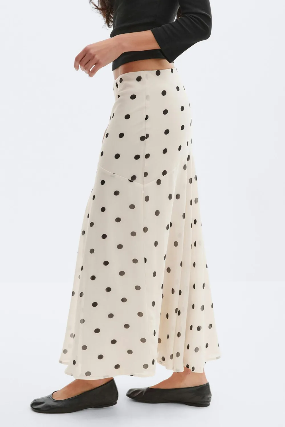 Gina Tricot Chiffon kirt Hvit Clearance