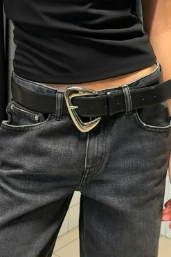 Gina Tricot Chunky buckel belt Svart Outlet