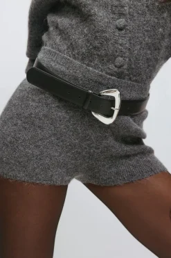 Gina Tricot Chunky buckel belt Svart Outlet