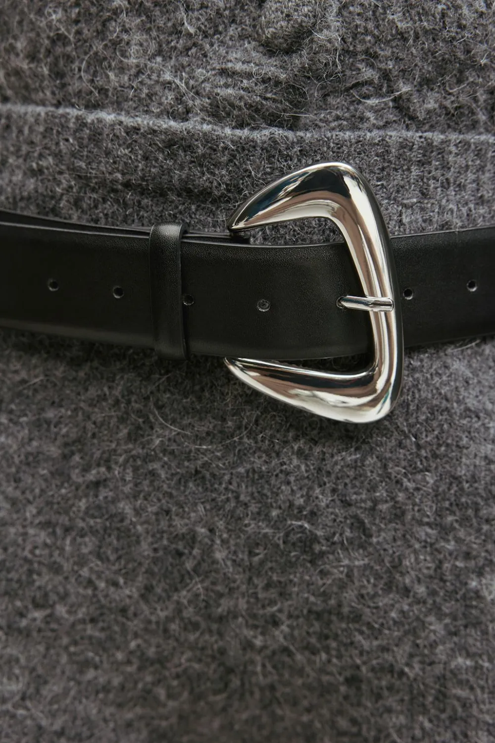 Gina Tricot Chunky buckel belt Svart Outlet