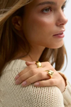 Gina Tricot Chunky god ring Gull Clearance