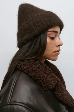 Gina Tricot Chunky hairy beanie Brun Online