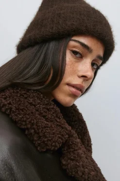 Gina Tricot Chunky hairy beanie Brun Online