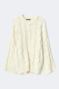 Gina Tricot Chunky knitted cabe cardigan Hvit Hot