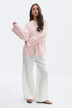 Gina Tricot Chunky knitted cabe cardigan Rosa Sale