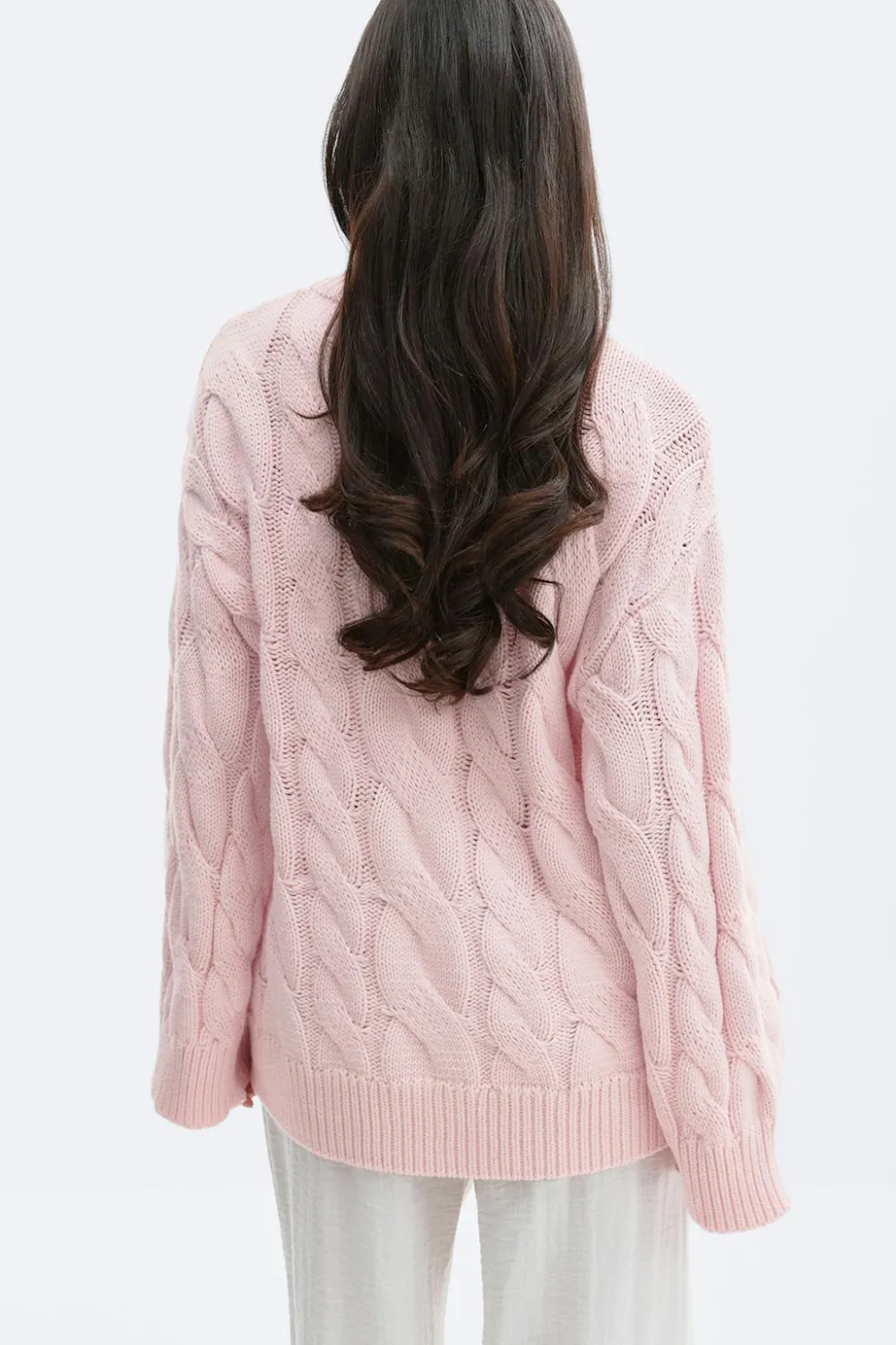Gina Tricot Chunky knitted cabe cardigan Rosa Sale
