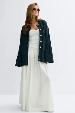 Gina Tricot Chunky knitted cabe cardigan Blå Sale