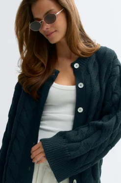 Gina Tricot Chunky knitted cabe cardigan Blå Sale