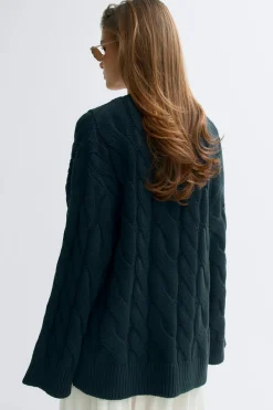 Gina Tricot Chunky knitted cabe cardigan Blå Sale