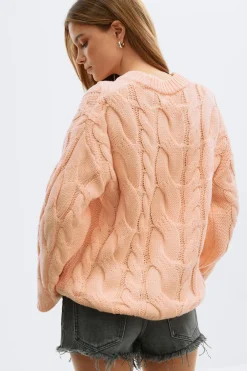 Gina Tricot Chunky knitted cabe weater Oransje Outlet