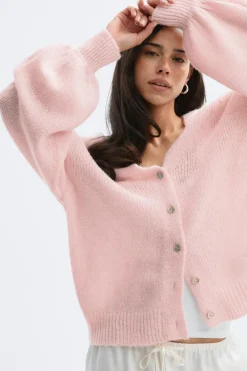 Gina Tricot Chunky knitted cardigan Rosa Outlet