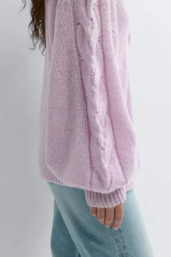 Gina Tricot Chunky knitted cardigan Lilla Outlet