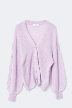 Gina Tricot Chunky knitted cardigan Lilla Outlet