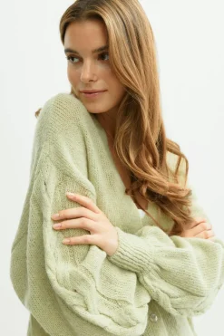 Gina Tricot Chunky knitted cardigan Grønn