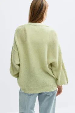 Gina Tricot Chunky knitted cardigan Grønn