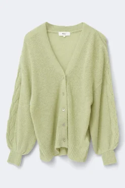 Gina Tricot Chunky knitted cardigan Grønn