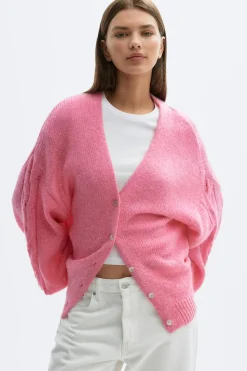 Gina Tricot Chunky knitted cardigan Rosa Outlet
