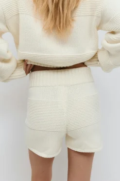 Gina Tricot Chunky knitted hort Hvit Hot