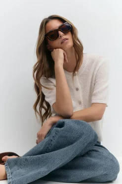 Gina Tricot classic chunky sunglasses Brun New