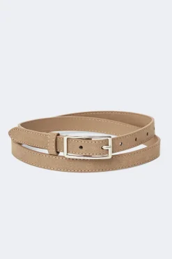 Gina Tricot Clean rectangular belt Beige Online