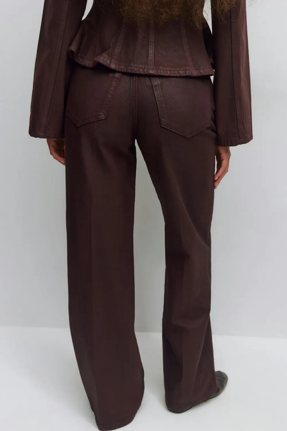 Gina Tricot Coated jeans Rød Clearance