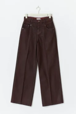 Gina Tricot Coated jeans Rød Clearance