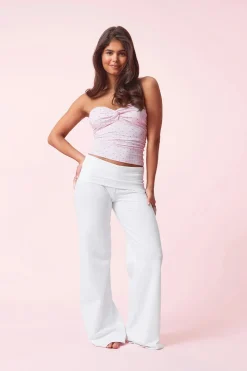 Gina Tricot 14+ cora baggy yoga pant Hvit Outlet