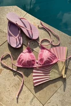 Gina Tricot 14+ cora triange bikini top Rosa Discount