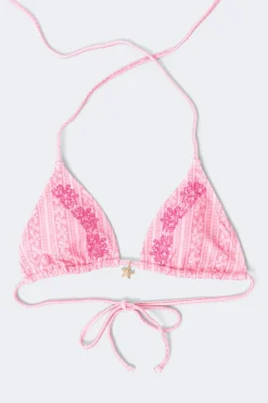 Gina Tricot 14+ cora triange bikini top Rosa Discount
