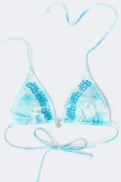 Gina Tricot 14+ cora triange bikini top Blå Sale