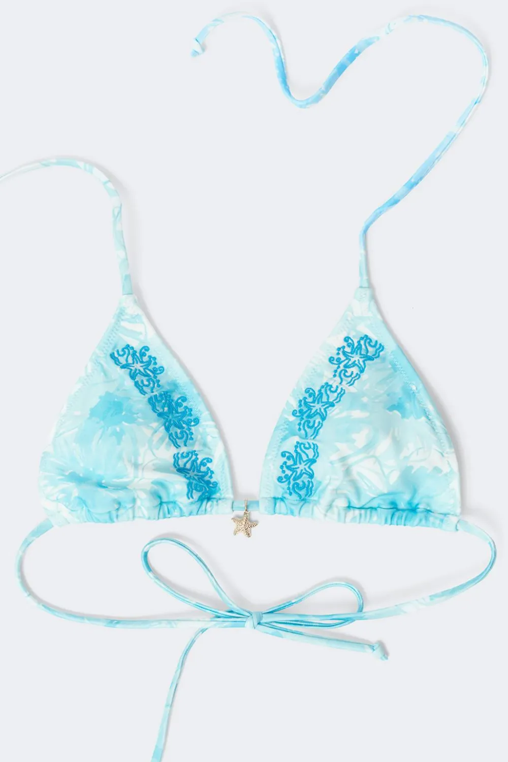 Gina Tricot 14+ cora triange bikini top Blå Sale