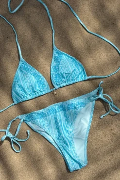 Gina Tricot 14+ cora triange bikini top Blå Hot