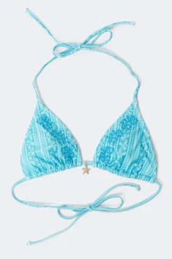 Gina Tricot 14+ cora triange bikini top Blå Hot