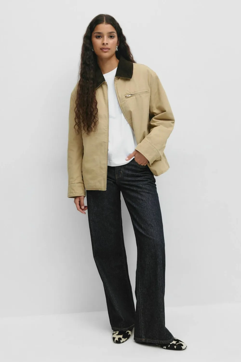 Gina Tricot Corduroy coar jacket Beige