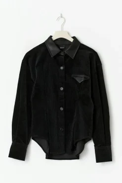 Gina Tricot Corduroy hirt Svart