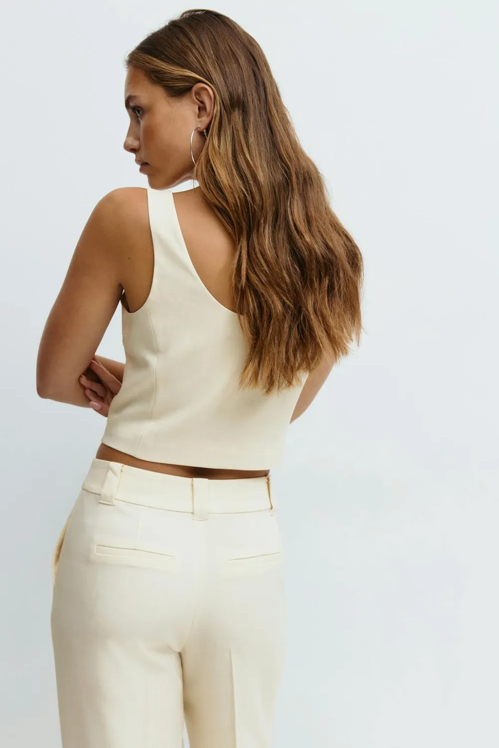 Gina Tricot Corset vest Hvit Discount