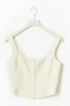Gina Tricot Corset vest Hvit Discount