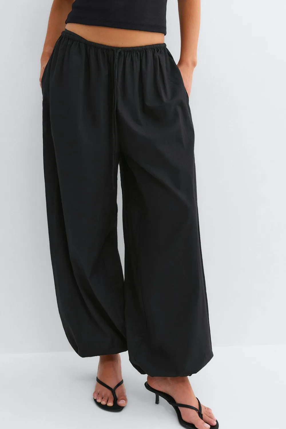 Gina Tricot Cotton baoon trouer Svart Outlet
