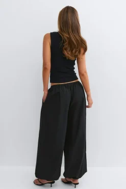 Gina Tricot Cotton baoon trouer Svart Outlet