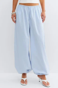 Gina Tricot Cotton baoon trouer Blå Hot