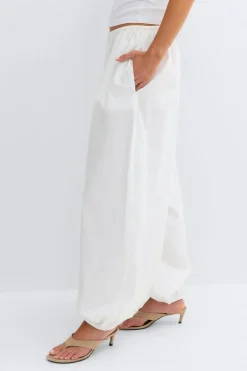Gina Tricot Cotton baoon trouer Hvit Discount