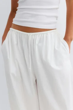 Gina Tricot Cotton baoon trouer Hvit Discount
