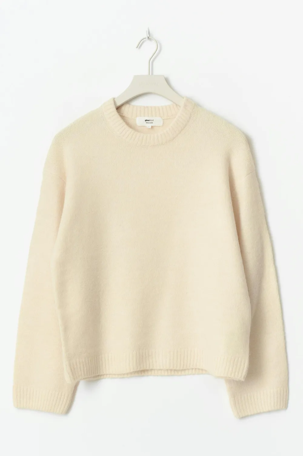 Gina Tricot Crew neck knitted weater Gul Online