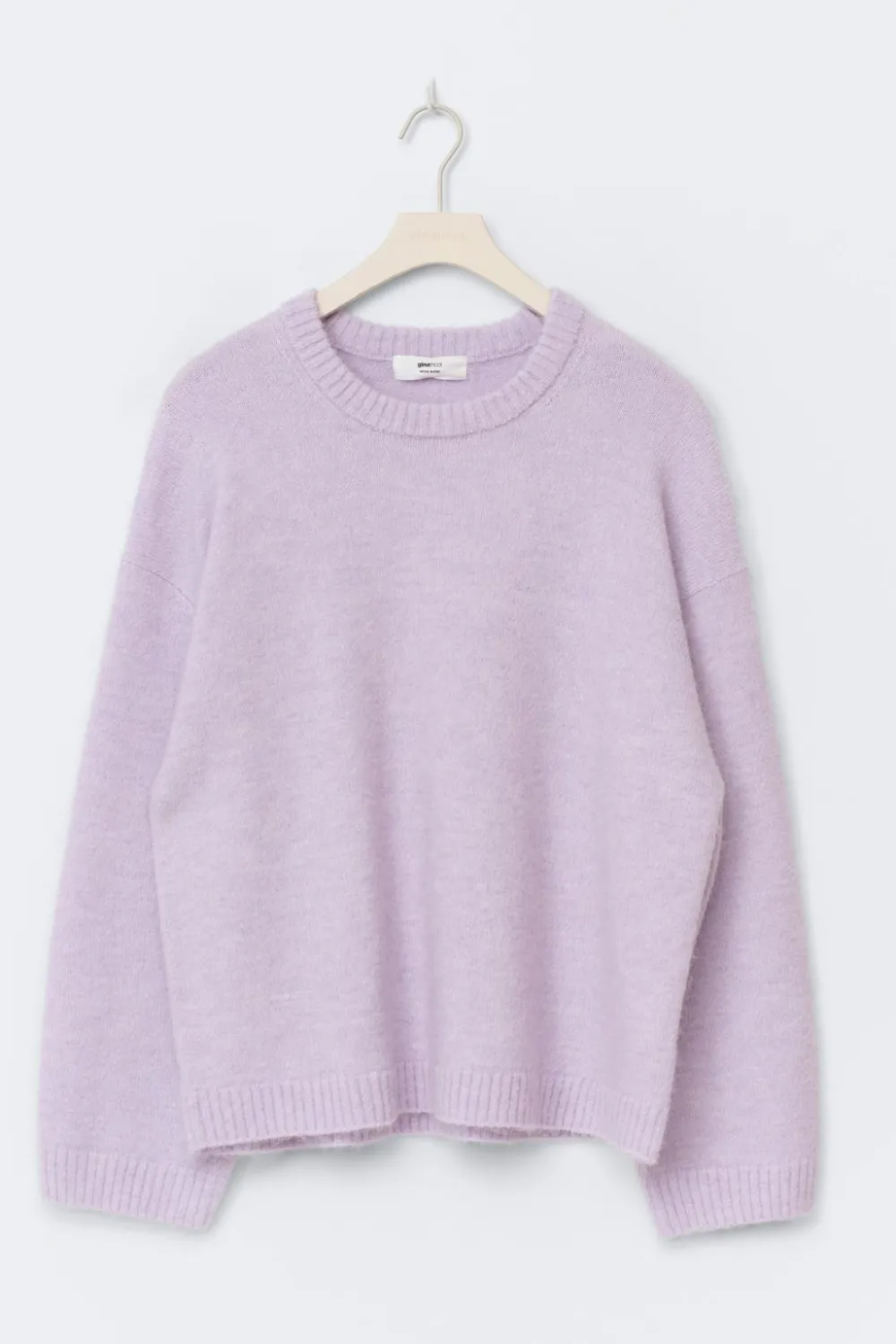 Gina Tricot Crew neck knitted weater Lilla Discount