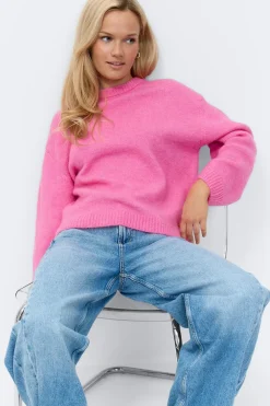 Gina Tricot Crew neck knitted weater Rosa New