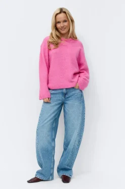 Gina Tricot Crew neck knitted weater Rosa New