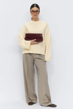 Gina Tricot Crew neck knitted weater Gul New