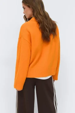 Gina Tricot Crew neck knitted weater Oransje Best