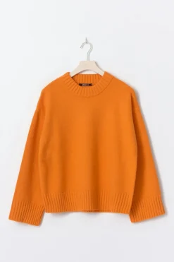 Gina Tricot Crew neck knitted weater Oransje Best