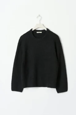 Gina Tricot Crew neck knitted weater Svart Clearance